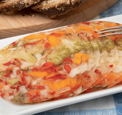 vegane Sülze mit Gemüse