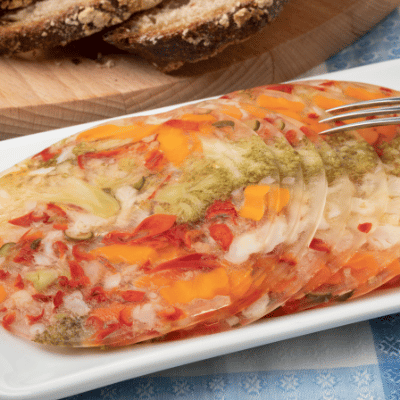 vegane Sülze mit Gemüse