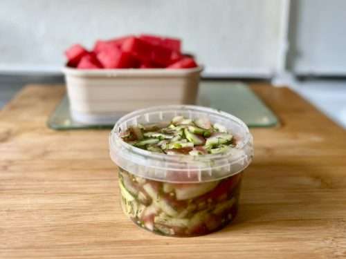 Wassermelonenschalen Ferment mit Dill und Ingwer