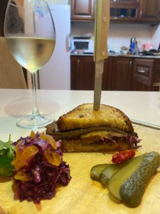 Austernpilz Reuben Sandwich