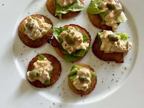 Veganer Fleischsalat mit Tofu